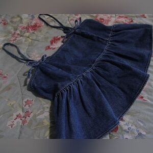 Cropped Jean tank top